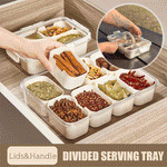 Load image into Gallery viewer, Divided Serving Tray with Lids and Handle
