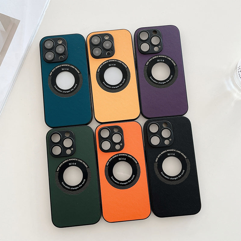 Magnetic Leather Phone Case
