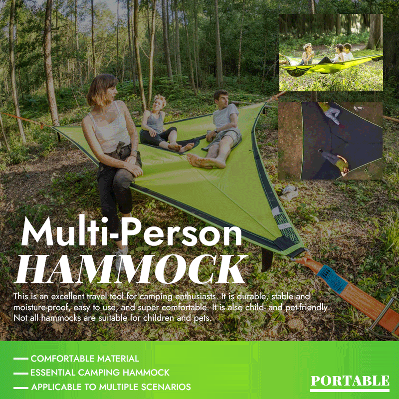 Multi-person Hammock- Patented 3 Point Design
